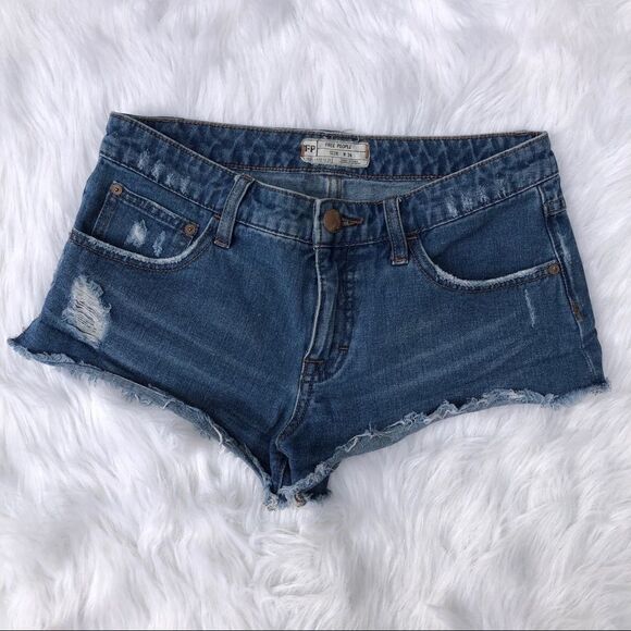 Free People Irreplaceable Distressed Cutoff Shorts - Picture 3 of 7